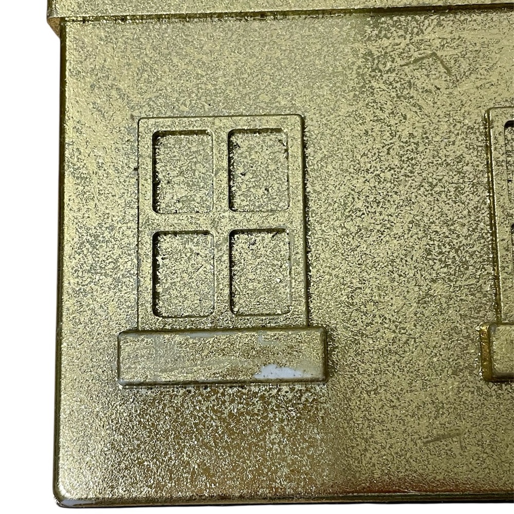 Wondershop Metallic Gold House Christmas Village Building - Set of 2 - Picture 8 of 9